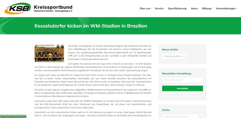 Chute de Kesselsdorfer no estádio da Copa do Mundo no Brasil