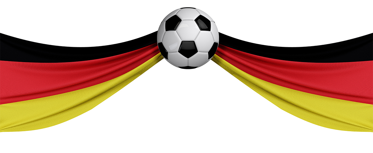 Bola de futebol com a bandeira da Alemanha