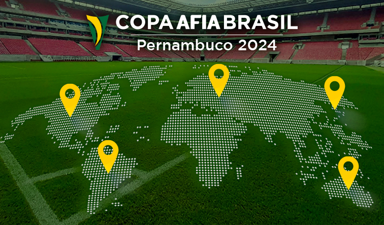 Copa AFIA Pernambuco 2024 atrai países de quatro continentes