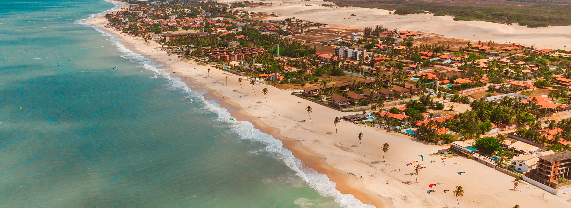 Litoral de Cumbuco no Ceará, local da base de operações da AFIA 2026.